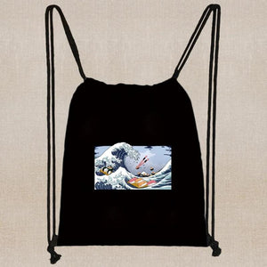 Drawstring Backpack Lightweight Washable Sturdy Daypack