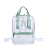 Waterproof Transparent PVC Women Backpack Female Schoolbag Candy College Teenage