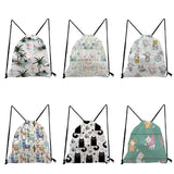 Animal Print Drawstring Bag for Teens