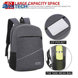 USB Charging Laptop Backpack Unisex Business Shoulder School Bag