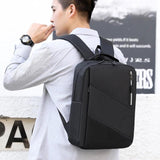 Men Business Backpack USB Charging Traveling Backpack Large Capacity Laptop Bag