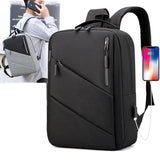 Men Business Backpack USB Charging Traveling Backpack Large Capacity Laptop Bag