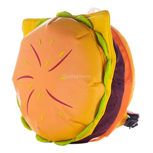 Cheeseburger Backpack Bag Holder for Daily Use, Hamburger Daypack
