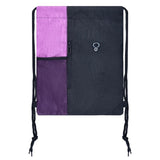 Portable Drawstring Backpack Bag with Pockets & Earphone Hole
