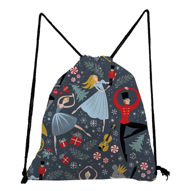 Portable Backpack Female Ballet Art Girl Print