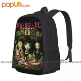 Jack Off Jill Backpack Large Capacity Vintage Art Print Sports Style