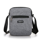 Men's Canvas Messenger Bag Zipper Closure Solid Casual Shoulder Bag