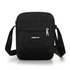 Men's Canvas Messenger Bag Zipper Closure Solid Casual Shoulder Bag