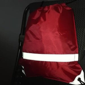 Light-reflective Stripe Drawstring Backpack for Cycling Travel