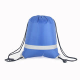 Light-reflective Stripe Drawstring Backpack for Cycling Travel