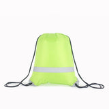 Light-reflective Stripe Drawstring Backpack for Cycling Travel