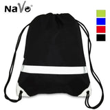 Light-reflective Stripe Drawstring Backpack for Cycling Travel