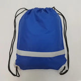Light-reflective Stripe Drawstring Backpack for Cycling Travel