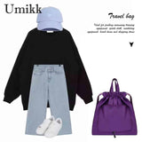 Nylon Drawstring Backpack Lightweight for Gym Yoga Swimming