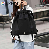 Nylon Shoulder Backpack Wet Dry Gym Yoga Bag Drawstring Lightweight