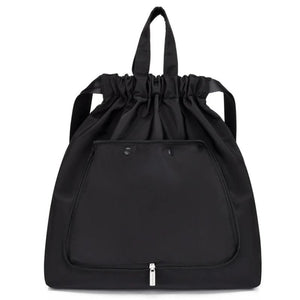 Nylon Shoulder Backpack Wet Dry Gym Yoga Bag Drawstring Lightweight