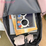 Waterproof Nylon Bookbag for Teenage Girls Boys