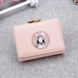 Small Rabbit Wallet Short PU Leather Solid Wallets
