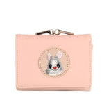 Small Rabbit Wallet Short PU Leather Solid Wallets