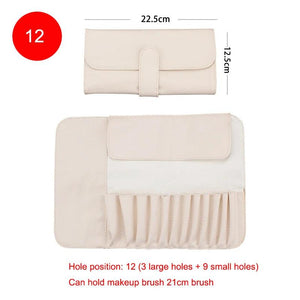 Make-Up Brushes Bag Travel Organizer Makeup Tools Protector Rolling Pouch
