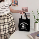 Canvas Lunch Bag Picnic Tote Small Handbag Pouch Food Storage Bags for Ladies