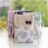 Floral Printing Small Shoulder Bag Women Cotton Messenger Phone