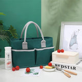 Large Capacity Thermal Insulated Lunch Box Tote Bag