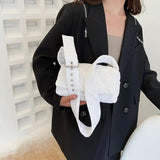 Quilted Tote Lightweight Winter Warm Down Cotton Padded Plaid Shoulder Bags Wome