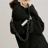 Solid Chain Shoulder Bag Zipper Female Handbag