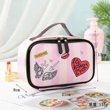 Makeup Case Leather Portable Women Cosmetic Bag Multifunction Travel Toiletry
