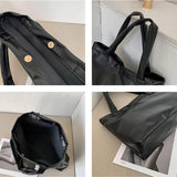 Solid Women Large Capacity Shoulder Handbags Totes PU Leather Female Bags