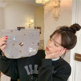 Embroidery Cat Cosmetic Bag Large Makeup Travel Beauty Case