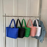 Large Capacity Nylon Winter Shoulder Bag Solid Handbags Cotton Tote Bags