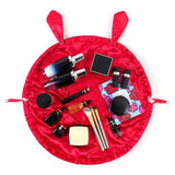 Velvet Soft Makeup Bag Drawstring Rabbit Ear Travel Cosmetic Organizer