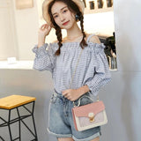 Korea Messenger Bag PU Crossbody Sling Handbag Women's Bags Small Square Bag