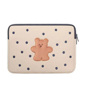 Korean Biscuit Bear Tablet Case for iPad Pro 9.7 11 13 15.6 inch