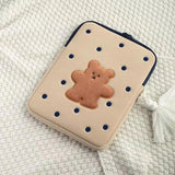 Korean Biscuit Bear Tablet Case for iPad Pro 9.7 11 13 15.6 inch