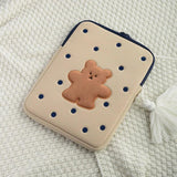 Korean Biscuit Bear Tablet Case for iPad Pro 9.7 11 13 15.6 inch