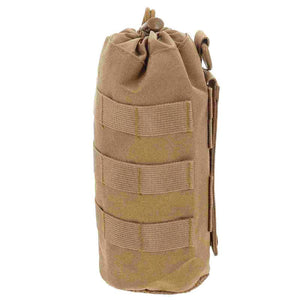 Canvas Water Bottle Holder with Shoulder Strap, Insulated Mesh Carrier Bag