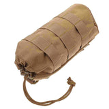 Canvas Water Bottle Holder with Shoulder Strap, Insulated Mesh Carrier Bag