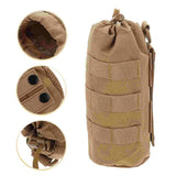 Canvas Water Bottle Holder with Shoulder Strap, Insulated Mesh Carrier Bag