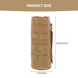 Canvas Water Bottle Holder with Shoulder Strap, Insulated Mesh Carrier Bag