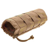 Canvas Water Bottle Holder with Shoulder Strap, Insulated Mesh Carrier Bag