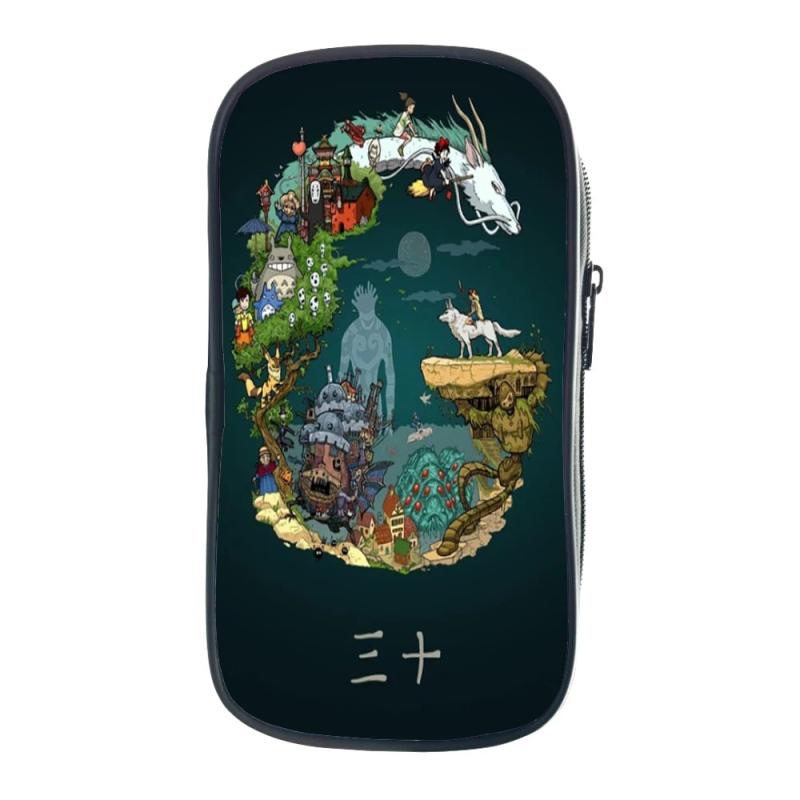 Spirited Away Dragon Pencil Case Totoro Pen Bag Teens Stationery Kids Pencil Box