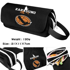 Anime Haikyuu Cartoon Pencil Case Zipper Pen Cosmetic Stationery Bag