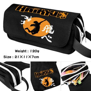 Anime Haikyuu Cartoon Pencil Case Zipper Pen Cosmetic Stationery Bag