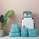 6pcs Travel Storage Bag Set Clothes Underwear Shoes Organizer