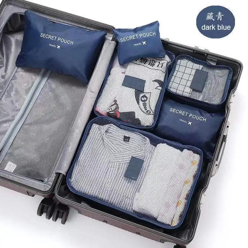 6pcs Travel Storage Bag Set Clothes Underwear Shoes Organizer