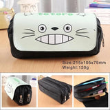 Anime Totoro Double-deck Pencil Case Big Capacity Stationery Bag