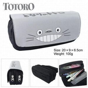 Anime Totoro Double-deck Pencil Case Big Capacity Stationery Bag